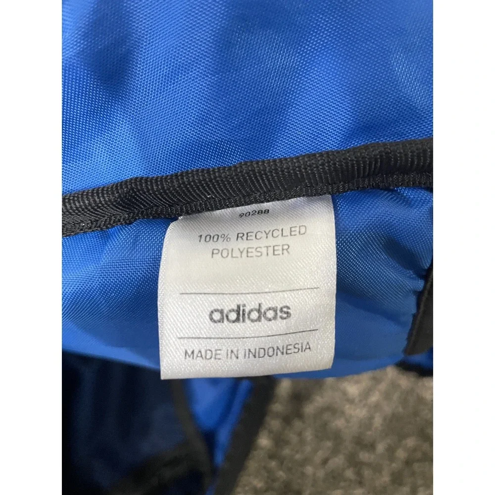 Adidas‎ Originals Trefoil Backpack Black Blue Recycled Polyester 3-Stripes Bag